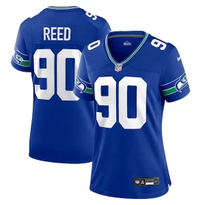 Exceptional Jarran Reed Seattle Seahawks Nike Women's Throwback Player Game Jersey - Royal