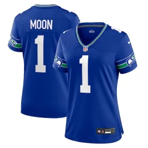 Exceptional Warren Moon Seattle Seahawks Nike Women's Throwback Retired Player Game Jersey - Royal