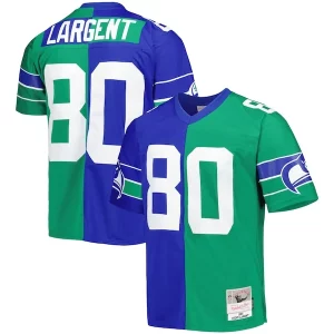 Fantastic Steve Largent Seattle Seahawks 1985 Split Legacy Replica Jersey - Royal