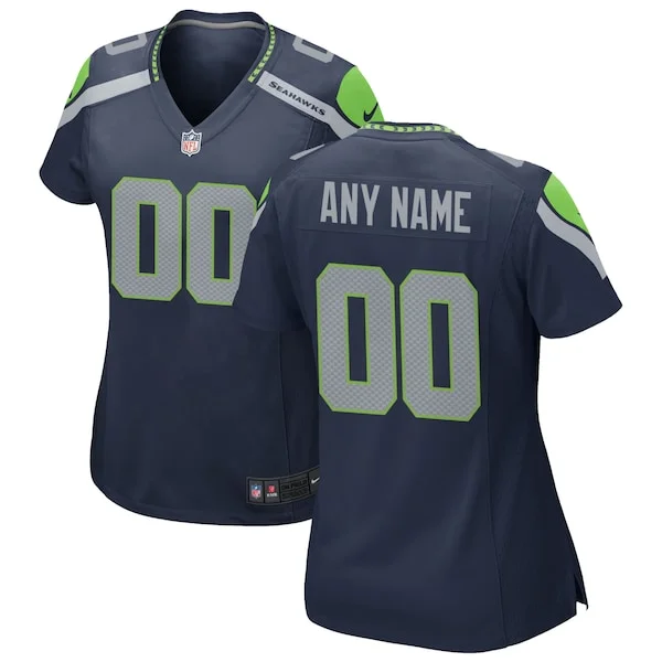 Exceptional Seattle Seahawks Nike Women's Custom Game Jersey - College Navy