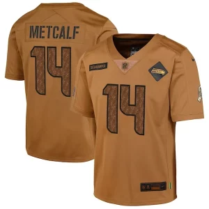 Outstanding DK Metcalf Seattle Seahawks Nike Youth 2023 Salute To Service Limited Jersey - Brown