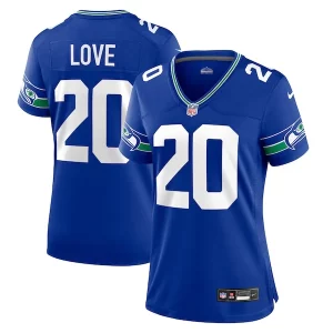 Premium Julian Love Seattle Seahawks Nike Women's Throwback Player Game Jersey - Royal