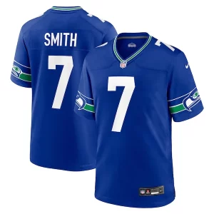 Top notch Geno Smith Seattle Seahawks Nike Throwback Player Game Jersey - Royal