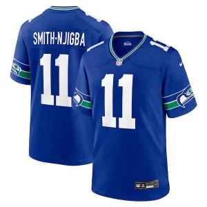 High quality Jaxon Smith-Njigba Seattle Seahawks Nike Throwback Player Game Jersey - Royal