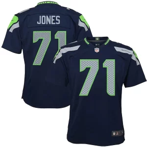 Top notch Walter Jones Seattle Seahawks Youth Nike Retired Game Jersey - Navy Blue