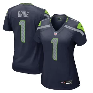 Delightful Number 1 Bride Seattle Seahawks Nike Women's Game Jersey - College Navy