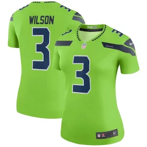 Top notch Russell Wilson Seattle Seahawks Nike Women's Color Rush Legend Jersey - Neon Green