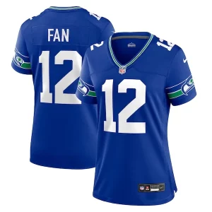 Stunning 12th Fan Seattle Seahawks Nike Women's Player Jersey - Royal