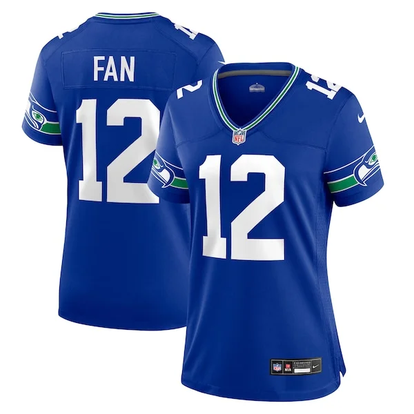 Stunning 12th Fan Seattle Seahawks Nike Women's Player Jersey - Royal