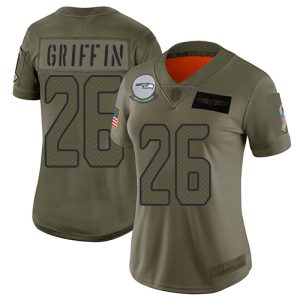 Premium Seahawks #26 Shaquem Griffin Camo Women's Stitched NFL Limited 2019 Salute to Service Jersey