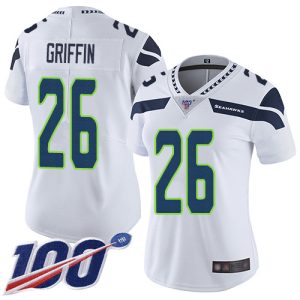 Superb Seahawks #26 Shaquem Griffin White Women's Stitched NFL 100th Season Vapor Limited Jersey