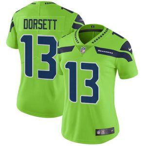 Outstanding Seahawks #13 Phillip Dorsett Green Women's Stitched NFL Limited Rush Jersey