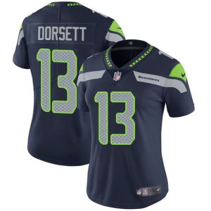 Exceptional Seahawks #13 Phillip Dorsett Steel Blue Team Color Women's Stitched NFL Vapor Untouchable Limited Jersey