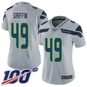 Delightful Seahawks #49 Shaquem Griffin Grey Alternate Women's Stitched NFL 100th Season Vapor Limited Jersey