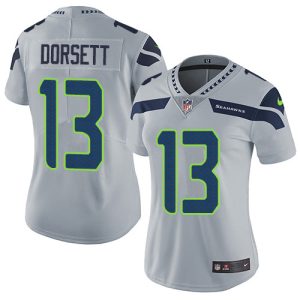 Amazing Seahawks #13 Phillip Dorsett Grey Alternate Women's Stitched NFL Vapor Untouchable Limited Jersey