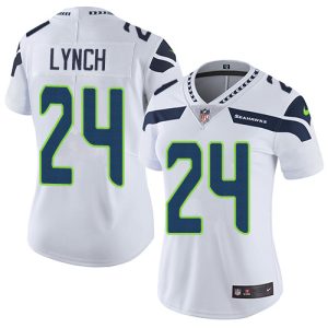 Outstanding Seahawks #24 Marshawn Lynch White Women's Stitched NFL Vapor Untouchable Limited Jersey