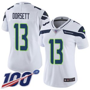Delightful Seahawks #13 Phillip Dorsett White Women's Stitched NFL 100th Season Vapor Untouchable Limited Jersey