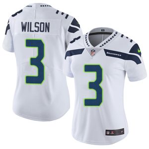 Outstanding Seahawks #3 Russell Wilson White Women's Stitched NFL Vapor Untouchable Limited Jersey