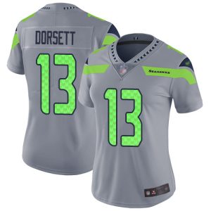 Amazing Seahawks #13 Phillip Dorsett Gray Women's Stitched NFL Limited Inverted Legend Jersey