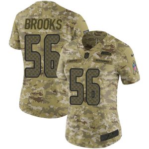 Exceptional Seahawks #56 Jordyn Brooks Camo Women's Stitched NFL Limited 2018 Salute To Service Jersey