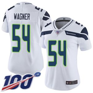 Exceptional Seahawks #54 Bobby Wagner White Women's Stitched NFL 100th Season Vapor Limited Jersey