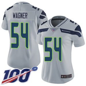 Delightful Seahawks #54 Bobby Wagner Grey Alternate Women's Stitched NFL 100th Season Vapor Limited Jersey