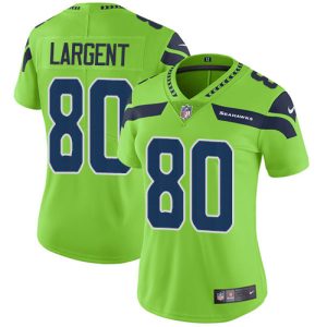 Fantastic Seahawks #80 Steve Largent Green Women's Stitched NFL Limited Rush Jersey