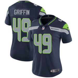 Premium Seahawks #49 Shaquem Griffin Steel Blue Team Color Women's Stitched NFL Vapor Untouchable Limited Jersey