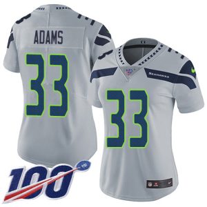 Exceptional Seahawks #33 Jamal Adams Grey Alternate Women's Stitched NFL 100th Season Vapor Untouchable Limited Jersey