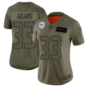 Stunning Seahawks #33 Jamal Adams Camo Women's Stitched NFL Limited 2019 Salute To Service Jersey