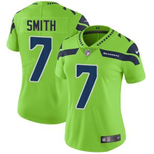 Exceptional Seahawks #7 Geno Smith Green Women's Stitched NFL Limited Rush Jersey