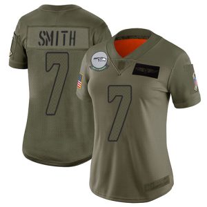 Exceptional Seahawks #7 Geno Smith Camo Women's Stitched NFL Limited 2019 Salute to Service Jersey