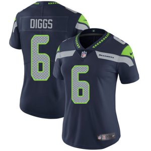 High quality Seahawks #6 Quandre Diggs Steel Blue Team Color Women's Stitched NFL Vapor Untouchable Limited Jersey