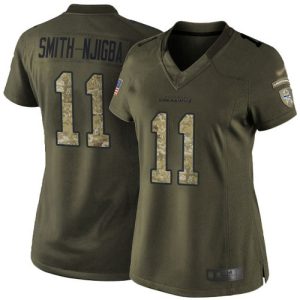 Premium Seahawks #11 Jaxon Smith-Njigba Green Women's Stitched NFL Limited 2015 Salute to Service Jersey