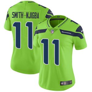 Outstanding Seahawks #11 Jaxon Smith-Njigba Green Women's Stitched NFL Limited Rush Jersey