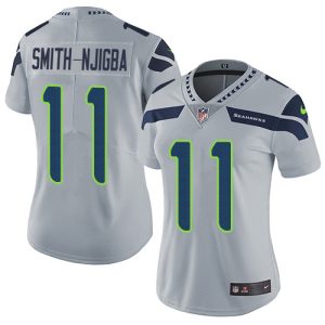 Superb Seahawks #11 Jaxon Smith-Njigba Grey Alternate Women's Stitched NFL Vapor Untouchable Limited Jersey
