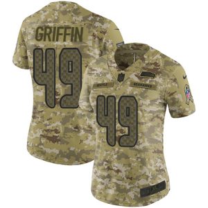 Exceptional Seahawks #49 Shaquem Griffin Camo Women's Stitched NFL Limited 2018 Salute to Service Jersey