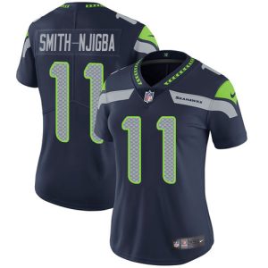 Outstanding Seahawks #11 Jaxon Smith-Njigba Steel Blue Team Color Women's Stitched NFL Vapor Untouchable Limited Jersey