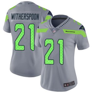 Outstanding Seahawks #21 Devon Witherspoon Gray Women's Stitched NFL Limited Inverted Legend Jersey