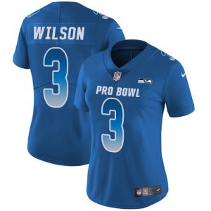 Exceptional Seahawks #3 Russell Wilson Royal Women's Stitched NFL Limited NFC 2018 Pro Bowl Jersey
