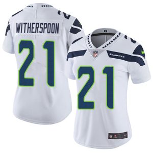 Exceptional Seahawks #21 Devon Witherspoon White Women's Stitched NFL Vapor Untouchable Limited Jersey