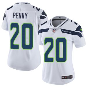 Delightful Seahawks #20 Rashaad Penny White Women's Stitched NFL Vapor Untouchable Limited Jersey