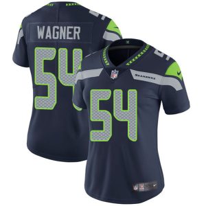 Stunning Seahawks #54 Bobby Wagner Steel Blue Team Color Women's Stitched NFL Vapor Untouchable Limited Jersey