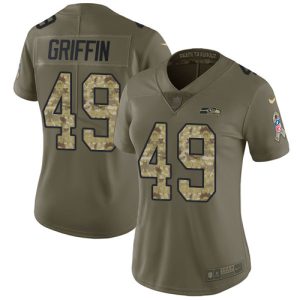 Delightful Seahawks #49 Shaquem Griffin Olive/Camo Women's Stitched NFL Limited 2017 Salute to Service Jersey