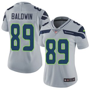 Fantastic Seahawks #89 Doug Baldwin Grey Alternate Women's Stitched NFL Vapor Untouchable Limited Jersey
