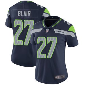 High quality Seahawks #27 Marquise Blair Steel Blue Team Color Women's Stitched NFL Vapor Untouchable Limited Jersey