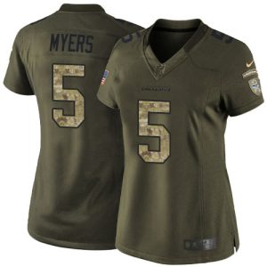 Delightful Seahawks #5 Jason Myers Green Women's Stitched NFL Limited 2015 Salute to Service Jersey