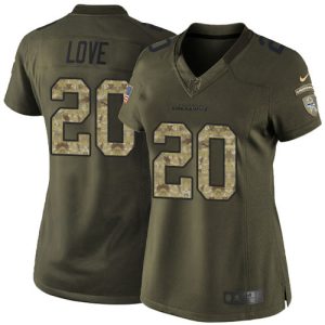 Top notch Seahawks #20 Julian Love Green Women's Stitched NFL Limited 2015 Salute to Service Jersey