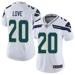 Outstanding Seahawks #20 Julian Love White Women's Stitched NFL Vapor Untouchable Limited Jersey