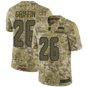 Outstanding Seahawks #26 Shaquem Griffin Camo Youth Stitched NFL Limited 2018 Salute to Service Jersey